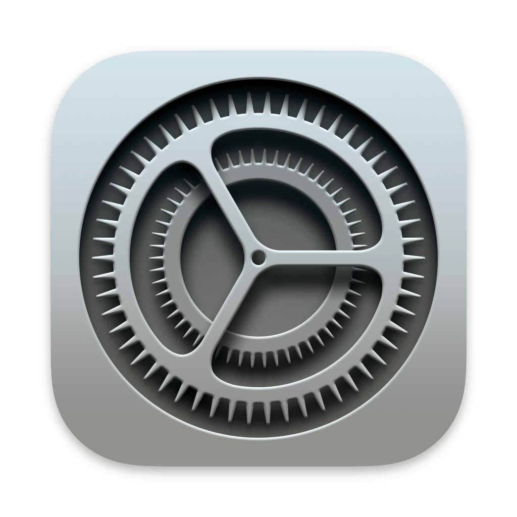 System Preferences icon consisting of metallic gears